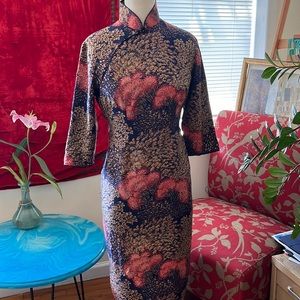 Cheongsam Dress (1960s) | Floral Silk